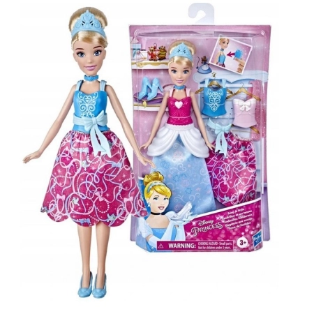 Lalka Disney Princess Kopciuszek + ubranka E9591